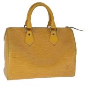 Pre-owned Leather handbags Louis Vuitton Vintage , Yellow , Dames