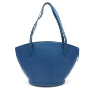 Pre-owned Leather totes Louis Vuitton Vintage , Blue , Dames