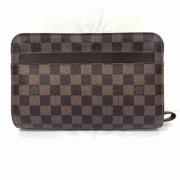 Pre-owned Canvas clutches Louis Vuitton Vintage , Brown , Heren