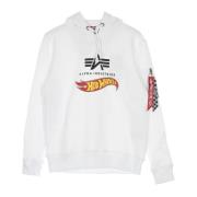 Hot Wheels Flag Hoody Heren Sweatshirt Alpha Industries , White , Here...