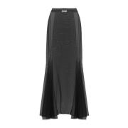 Doorschijnende Tule Midi Rok Saint Laurent , Black , Dames