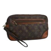 Pre-owned Canvas clutches Louis Vuitton Vintage , Brown , Dames