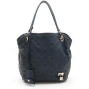 Pre-owned Canvas totes Louis Vuitton Vintage , Blue , Dames