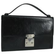 Pre-owned Canvas clutches Louis Vuitton Vintage , Black , Dames