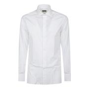 Stretchkatoenen overhemd met lange mouwen Ermenegildo Zegna , White , ...