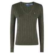 Kimberly Gebreide Trui Polo Ralph Lauren , Green , Dames