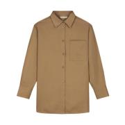 Drapey Blouse Lange Mouw Olaf Hussein , Brown , Dames