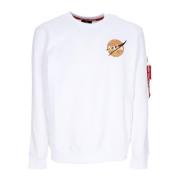 Nasa Davinci Wit Crewneck Sweatshirt Alpha Industries , White , Heren