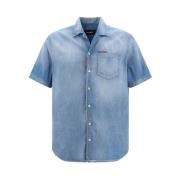 Elegante Shirt voor Mannen Dsquared2 , Blue , Heren