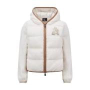 Witte Rits Door Jas voor Vrouwen Moncler , White , Dames