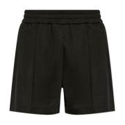 Logo shorts Palm Angels , Black , Heren