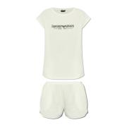 Tweedelig pyjamaset Emporio Armani , Beige , Dames