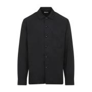 Zwarte Stijlvolle Herenoverhemd Dries Van Noten , Black , Heren