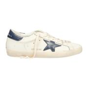 Vintage Bruine Sneakers met Blauwe Ster Golden Goose , White , Heren