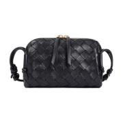 Zwarte Leren Concerttas Clutch Bottega Veneta , Black , Dames