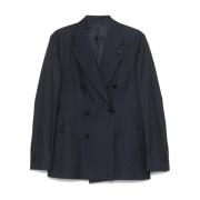 Gestreepte Blazer in Pruisisch Blauw Lardini , Blue , Heren