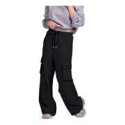 Geborduurde Cargo Broek met 4 Zakken 4Giveness , Black , Dames