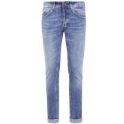 Stretch Denim Jeans Dondup , Blue , Heren