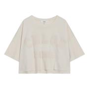 Stijlvolle Jas met Cape Design Chloé , White , Dames