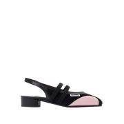 Zwarte leren slingback pumps Carel , Black , Dames