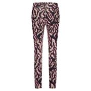 Colette zebra slim fit broek Lady Day , Pink , Dames