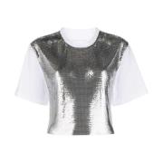 Metallic Top voor een stijlvolle look Paco Rabanne , Gray , Dames