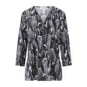 Blouse met abstract patroon en strass Joseph Ribkoff , Black , Dames