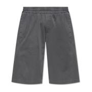 Katoenen shorts met logoplaatje Dolce & Gabbana , Gray , Heren