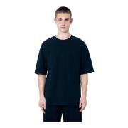 Katoenen Crewneck T-shirt met Zak Lemaire , Black , Heren