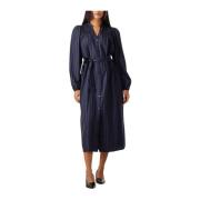 Navy Midi Jurk Lulu Co'Couture , Blue , Dames