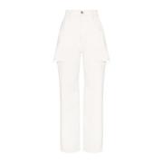 Melk Side Cut Jeans Maison Margiela , White , Dames