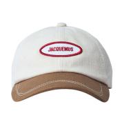 Gelato Cap met Logo Motif Jacquemus , White , Heren