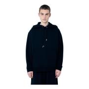 Katoenen Hoodie met Kangoeroezak Dries Van Noten , Black , Heren