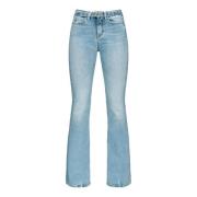 Blauwe Flared Jeans met Love Birds Pinko , Blue , Dames