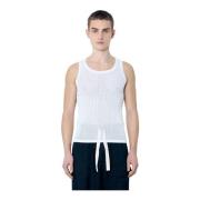 Open-gebreide Tanktop Dries Van Noten , White , Heren