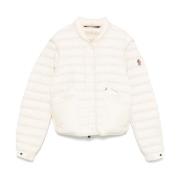 Witte Nylon Bomberjack Moncler , White , Dames