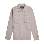 LS Geweven Shirts Ripstop Overshirt Lyle & Scott , Gray , Heren