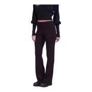 Gebreide Flare Broek Fw25 4Giveness , Black , Dames