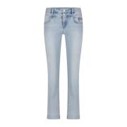 Sienna Rits Bleek Jeans Red Button , Blue , Dames