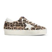 Horsy Beige Leren Sneakers Golden Goose , Multicolor , Dames