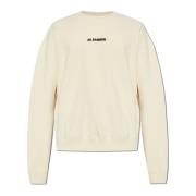 Sweatshirt met logo Jil Sander , Beige , Heren