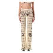 Mesh Tattoo Mariner Broek in Ecru Zwart Rood Jean Paul Gaultier , Beig...