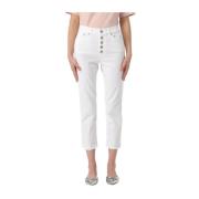 Losse pasvorm stretch katoenen jeans Dondup , White , Dames