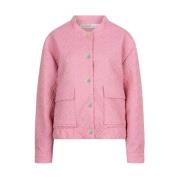 Bomber Jacquard Jas in Roze Esqualo , Pink , Dames