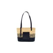 Rafia Tote Bag Paula's Ibiza Anagram Loewe , Beige , Dames