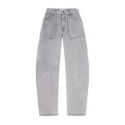 Lichtgrijze Effie Jeans The Attico , Gray , Dames