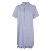 Poplin Jurk voor Vrouwen Sacai , Blue , Dames