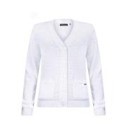 Witte Cardigan Lange Mouw Stijlvol Roberto sarto , White , Dames