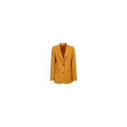 Klassieke Reversblazer met Knoopsluiting Massimo Alba , Yellow , Dames