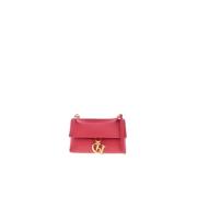 Baobab Leren Mini Tas met Gouden Bedel Carolina Herrera , Pink , Dames